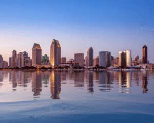 San diego skyline at night