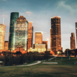 Houston skyline at night
