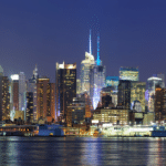 New york city skyline at night