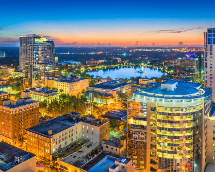 Orlando skyline at night