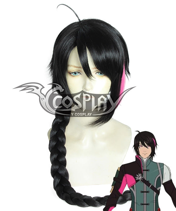 Lie Ren Cosplay Wig - RWBY Volume 7 Costume Wig - Black Purple