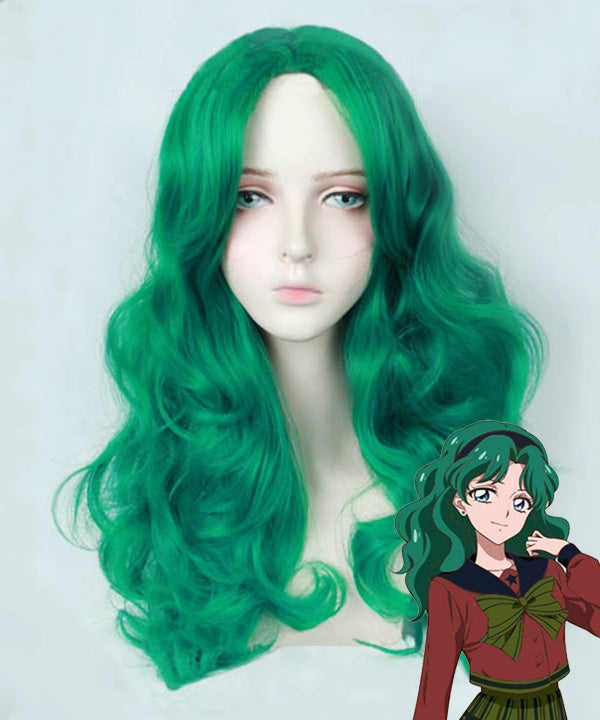 Sailor Neptune Cosplay Wig - Sailor Moon Costume Wig - Michiru Kaiou Green Wig