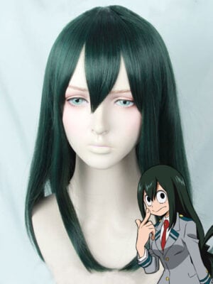Tsuyu Asui Cosplay Wig - Deep Green - My Hero Academia Boku no Hero Akademia Costume Wig