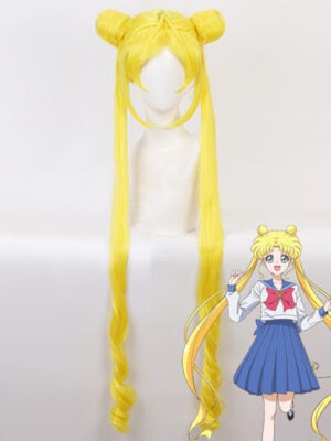 Tsukino Usagi Princess Serenity Cosplay Wig - Sailor Moon Costume Wig - Golden