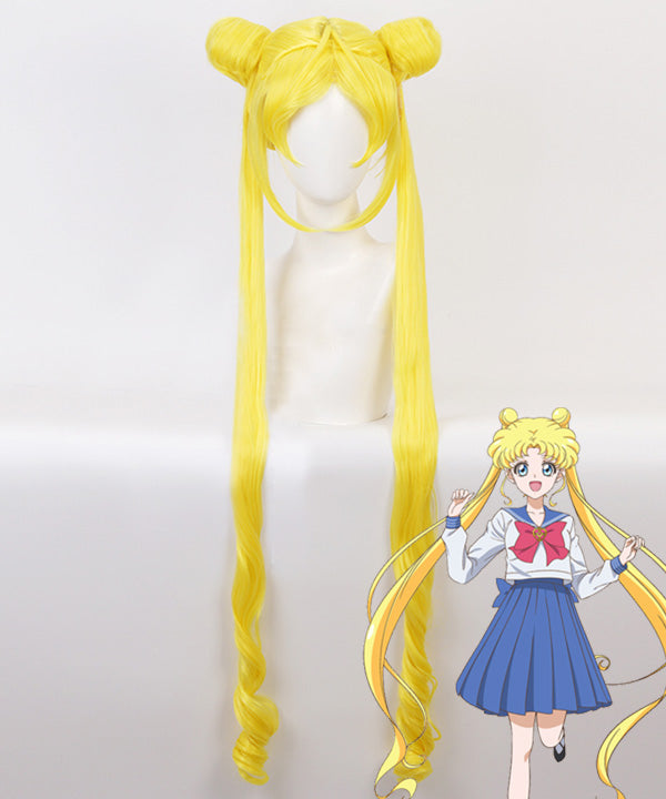 Tsukino Usagi Princess Serenity Cosplay Wig - Sailor Moon Costume Wig - Golden