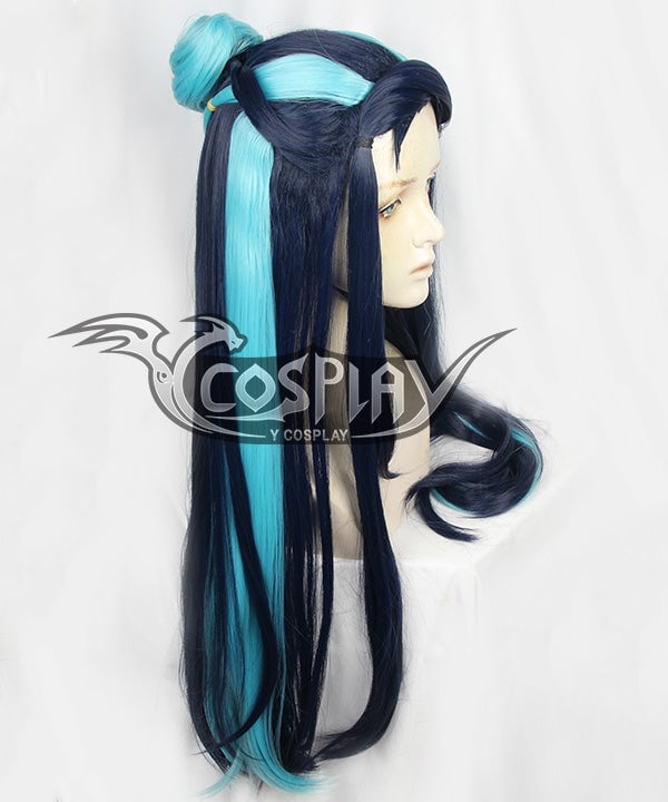 Pokémon Sword & Shield Nessa Cosplay Wig - Pokemon Costume Wig - Deep Blue