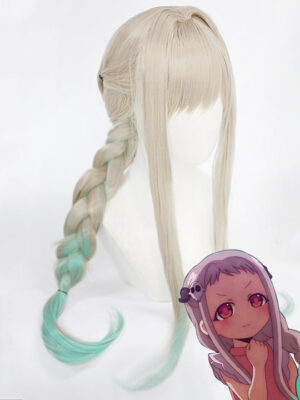 2_ca827413-c833-4fe0-a1df-83d19e397e1b Nene Yashiro Cosplay Wig - Jibaku Shounen Hanako-kun Wig - Silver Green Costume Wig Silver Green