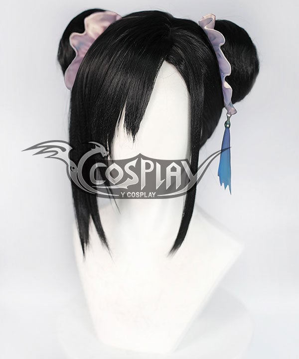 Tifa Lockhart Cheongsam Cosplay Wig - Final Fantasy VII Remake FF7 Costume Wig - Black