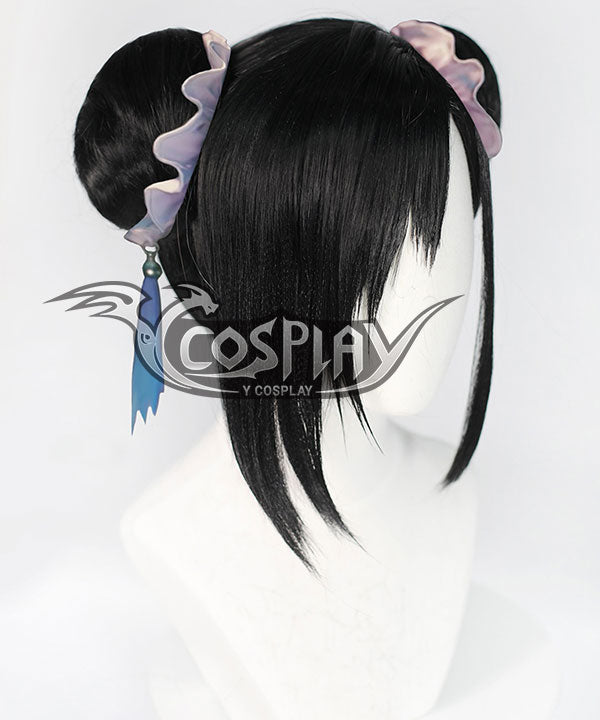 Tifa Lockhart Cheongsam Cosplay Wig - Final Fantasy VII Remake FF7 Costume Wig - Black
