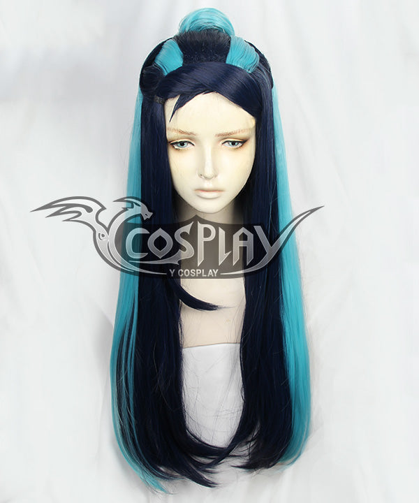 Pokémon Sword & Shield Nessa Cosplay Wig - Pokemon Costume Wig - Deep Blue