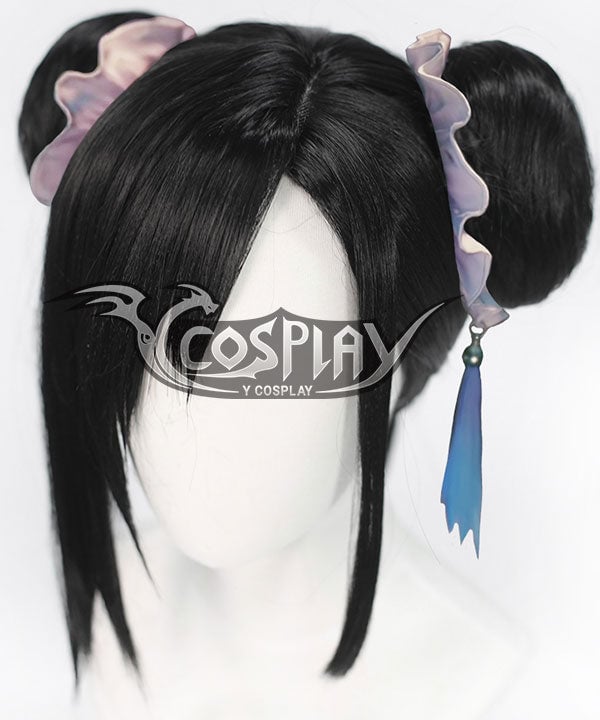 Tifa Lockhart Cheongsam Cosplay Wig - Final Fantasy VII Remake FF7 Costume Wig - Black
