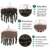 10A Grade Funmi Loose Wave 4 Bundles With 13x4 Lace Frontal Brazilian Virgin Hair - 40 40 40 40 +18 / 13x4 Lace
