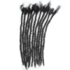 Textured Dreadlock Extensions Human Hair - Natural Black #1B - 16 inch / 0.6cm Pencil Size ( 7-10 business days to process ) / 100 Locs