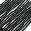 Textured Dreadlock Extensions Human Hair - Natural Black #1B - 16 inch / 0.6cm Pencil Size ( 7-10 business days to process ) / 100 Locs
