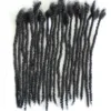 Textured Dreadlock Extensions Human Hair - Natural Black #1B - 16 inch / 0.6cm Pencil Size ( 7-10 business days to process ) / 100 Locs