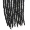 Textured Dreadlock Extensions Human Hair - Natural Black #1B - 16 inch / 0.6cm Pencil Size ( 7-10 business days to process ) / 100 Locs