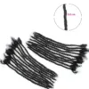 Textured Dreadlock Extensions Human Hair - Natural Black #1B - 16 inch / 0.6cm Pencil Size ( 7-10 business days to process ) / 100 Locs
