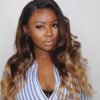 #1B/4/27 Ombre Honey Blonde Body Wave Human Hair 13x4 Lace Front Wig - 10" / 150% / 13x6 Lace Front Wig Cap