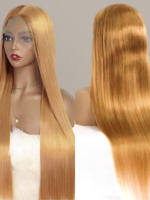 11_5b576471-e294-4a4a-abf1-d44bf3dcc6ba Wear & Go 15A Brazilian Premium Virgin Hair Straight HD Lace Front Wigs Glueless Wig - Honey Blonde / 12inch