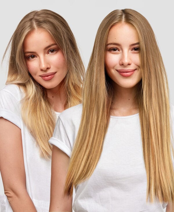 tape-in hair extensions #16-28 blonde balayage. - 20"/50g / Invisible