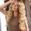 tape-in hair extensions #16-28 blonde balayage. - 20"/50g / Invisible