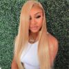 Full Lace Various Styles Straight Human Hair 360 Transparent Lace Front Wigs 150% Density - 360 Lace / 180% / 16