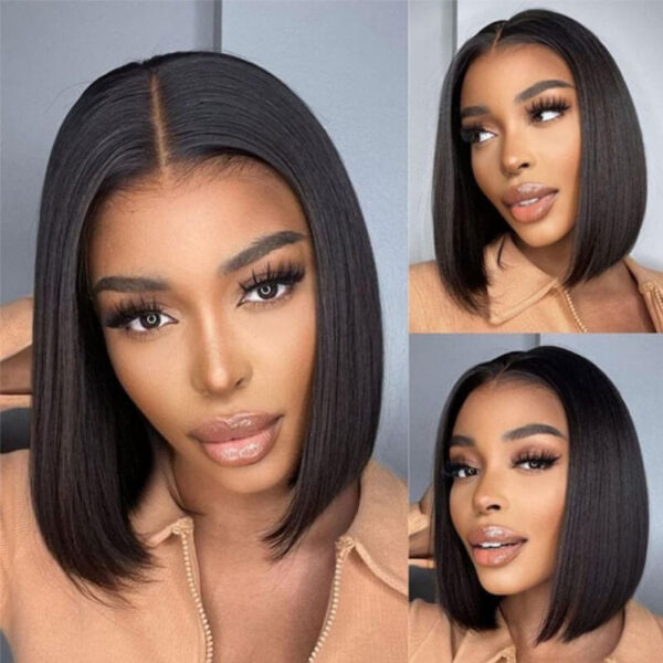 1_aeed477a-8ea3-4cda-abe6-3433bf249600 Natural Color Short Bob Wigs Glueless Wig 180% Density 4x4/13x4 Lace Wigs Pre Cut HD Lace Wigs - 13x4 Lace / 150% / 14
