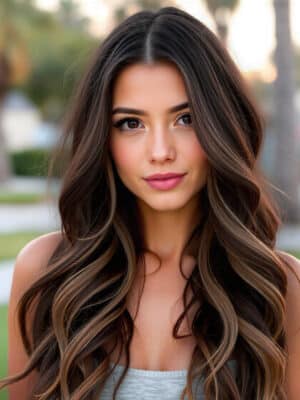 1c-4-a_5c787349-0f85-4bec-bfe0-47c5ac1e7c24 invisible clip-in hair extensions #1c-4 mocha balayage. - 24" / Classic