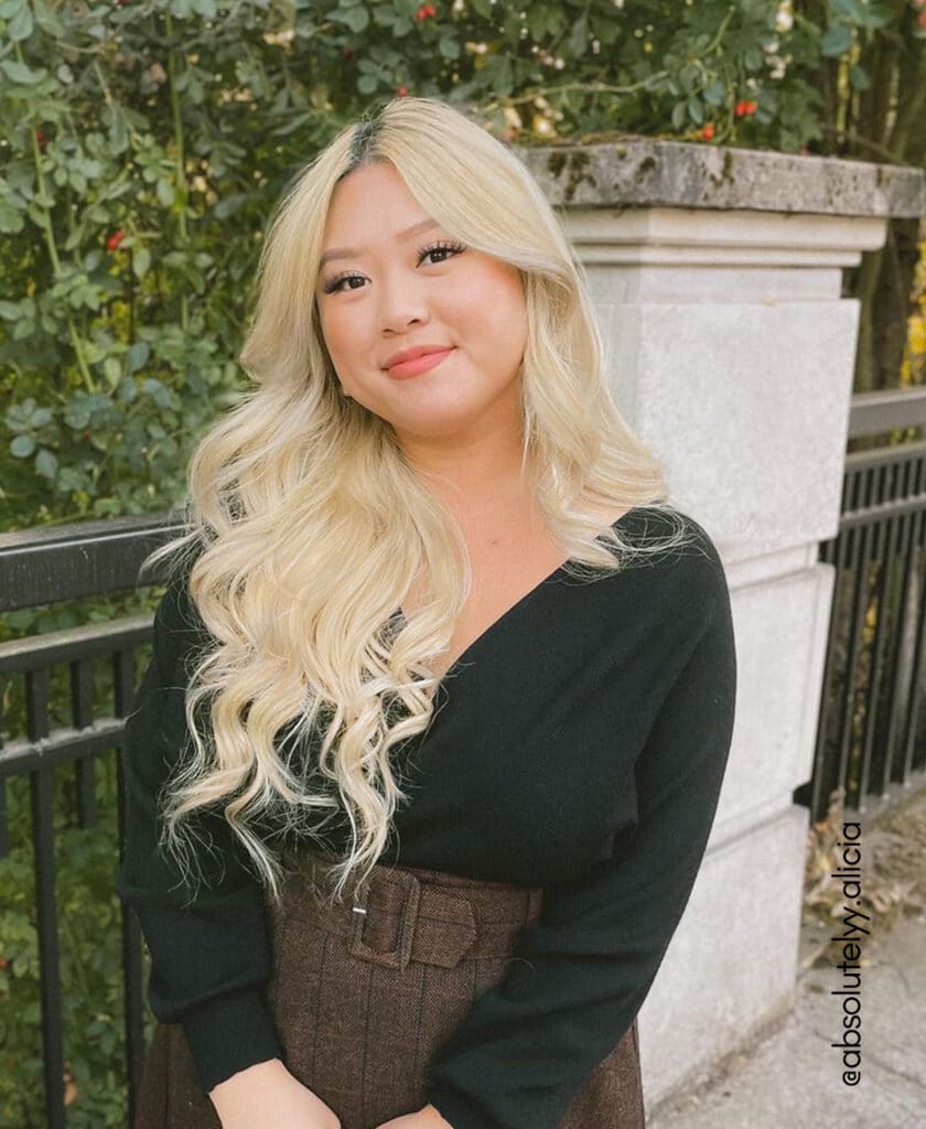 clip-in hair extensions #613 light blonde. - 16" / Classic