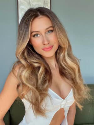 invisible clip-in hair extensions #7r14 teddy blonde balayage. - 14" / Classic