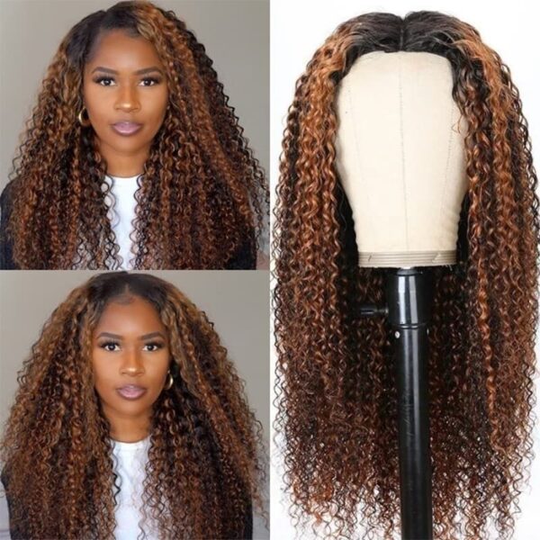 Extra 70% OFF | Sunber Balayage Highlight Full Curly V Part Upgrade U Part Human Hair Wigs 180% Density - 7x5 Bye Bye Knots-150% / 20
