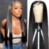 360LaceFrontWigStraightHDTransparentLaceGluelessHumanHairWigNaturalBlack150_Density_10 Natural Black Straight Wig 150% DensityHuman Hair 360 Transparent Pre Plucked Lace Front Wigs - 360 Lace / 150% / 16inch