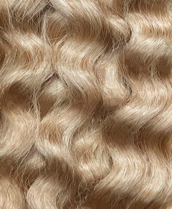 curly tape-in hair extensions #28 honey blonde. - 14"/50g / Regular