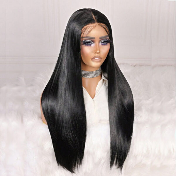 4-11 Wear & Go 15A Brazilian Premium Virgin Hair Straight HD Lace Front Wigs Glueless Wig - 613 Blonde / 14inch