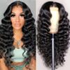 418e1f19f25a3a26cf00aeebd3a1de09 Glueless Wig Loose Deep Wave 13x4 Lace Front Wigs Human Hair Pre-Cut - 5x5 / 210% / 28 inch