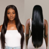 5165 Wear & Go 15A Brazilian Premium Virgin Hair Straight HD Lace Front Wigs Glueless Wig - 613 Blonde / 14inch