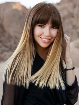 clip-in hair extensions #6r12 dirty blonde rootmelt. - 24" / Classic