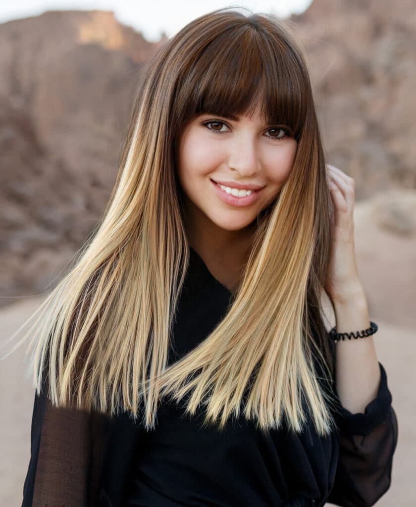 clip-in hair extensions #6r12 dirty blonde rootmelt. - 24" / Classic