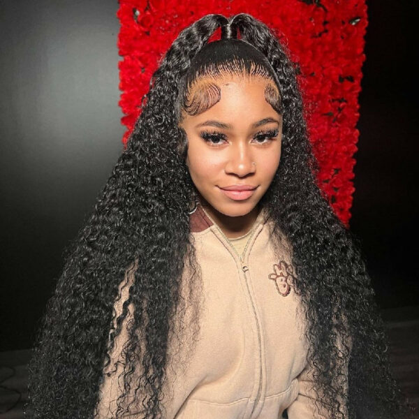 Deep Wave 4x4/13x4/13x6 Lace Wig Pre-Cut Lace Closure 180% Density Human Hair - 13x6 Lace / Yes（+） / 32inch