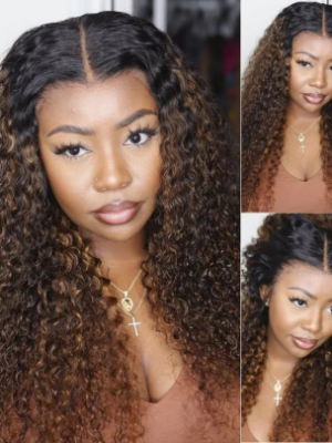 8CB653C5-98EF-4cf9-A3AF-9F250303087D Extra 70% OFF | Sunber Balayage Highlight Full Curly V Part Upgrade U Part Human Hair Wigs 180% Density - 7x5 Bye Bye Knots-150% / 20
