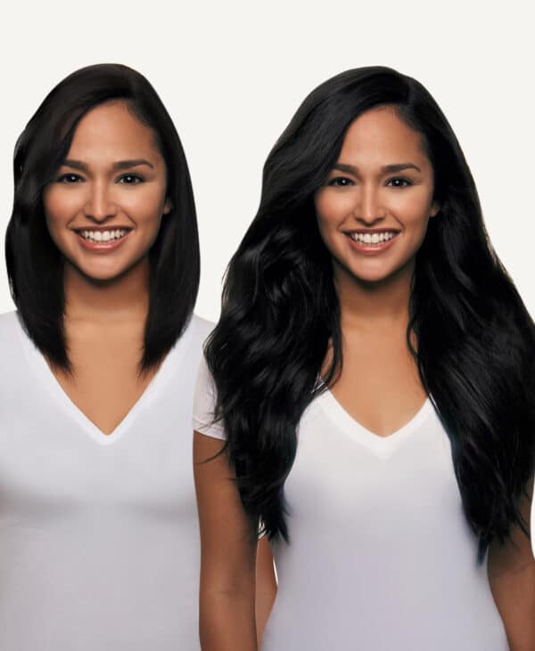 tape-in hair extensions #1 jet black. - 28"/70g / Invisible