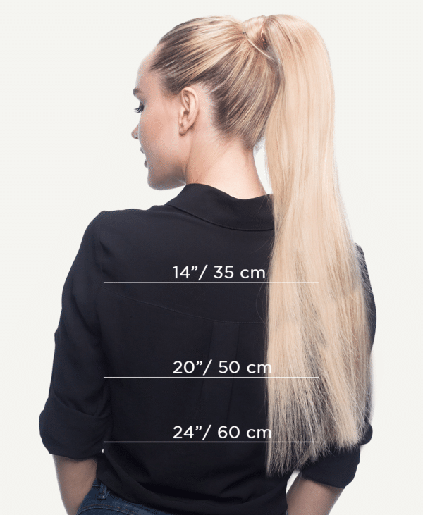 ponytail - #60 platinum blonde. - 14 inches
