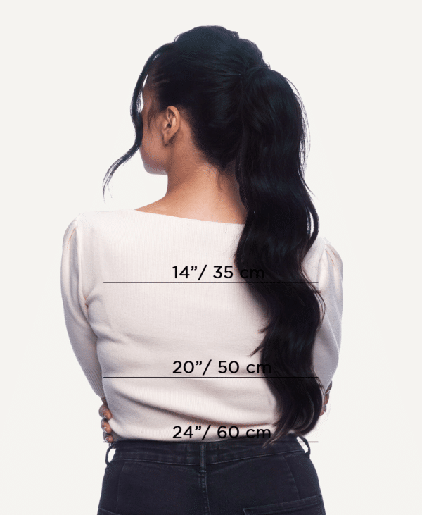 ponytail - #1 jet black. - 20 inches