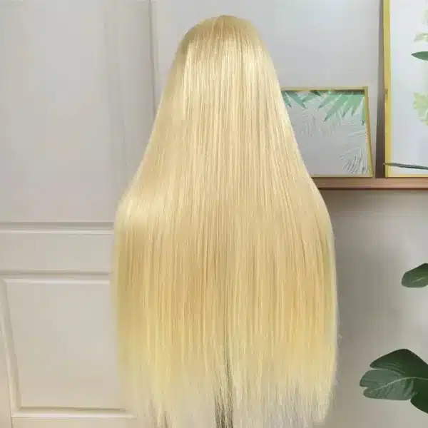 #613 Blonde Wig Color Straight Wig 150% Density Human Hair Wig 4*4/13*4/13*6 Lace Front Wig - 13x4 Lace / Yes(+.00) / 20inch