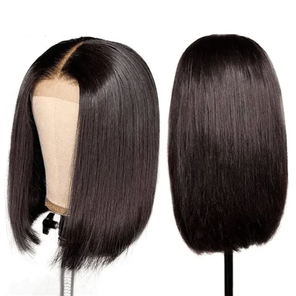 BobStyleStraightLaceWigNaturlalBlackHDGluelessStraightBobWigClassicHumanHair180_Density_03_8b1d5fab-4b57-4c61-bbea-e0a86bf9af15 Glueless Wigs Black Wig Pre-Cut Lace 4x4 Closure/13x4 Lace Front Wig Straight Bob Wig Upgrade HD Lace - 4x4 Lace / 150% Density / 10inch