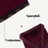 Bundle-volum-pony-99close-b half up/half down #99J cherry red. - 20"