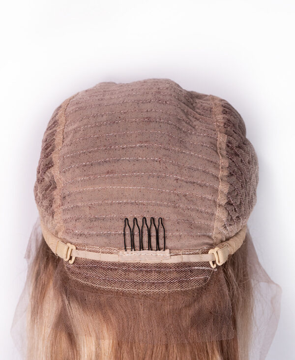 DSC00116-wig_6d4c048b-c2dc-43a3-8844-27e00541103b front lace human wig - 14" rooted blonde with highlights.