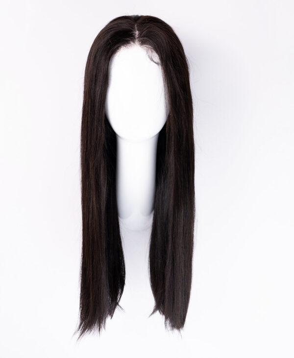 DSC00135-wig put on & go pre-cut lace straight human wig - 20" natural black.