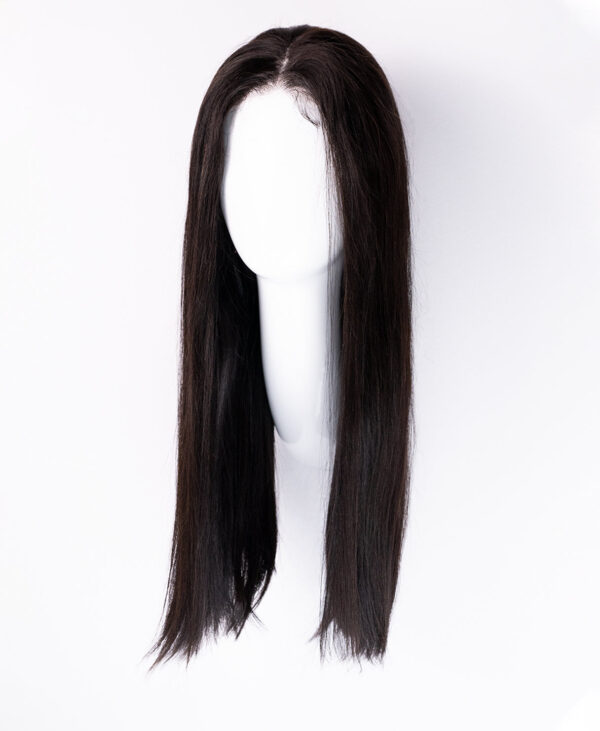 DSC00136-wig put on & go pre-cut lace straight human wig - 20" natural black.