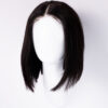 put on & go pre-cut lace bob human wig - 10" natural black.